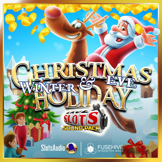 Christmas Slot Game Sound Effects & Music - Xmas Santa Claus Slots Feature Loops, Wins, SFX & Voices